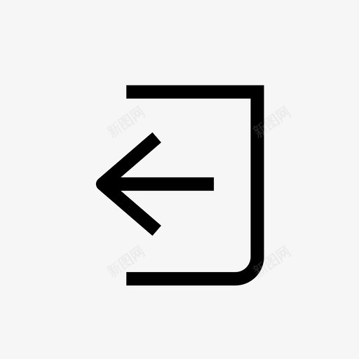 外部箭头左图标svg_新图网 https://ixintu.com 外部 小图标集网页设计设备 左 注销 移动 箭头