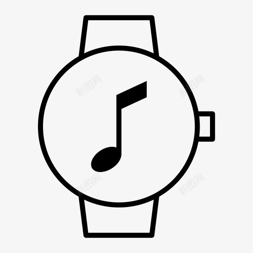 smartwatch音乐音频音乐音乐播放图标svg_新图网 https://ixintu.com smartwatch音乐 声音 曲调 音乐备忘 音乐播放 音符 音频音乐
