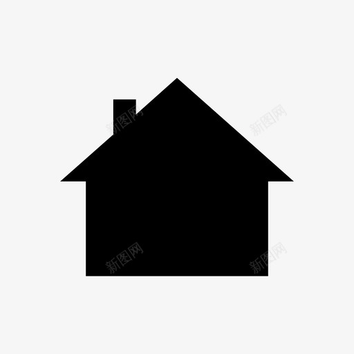 房子烟囱房地产图标svg_新图网 https://ixintu.com 屋顶 房地产 房子 烟囱