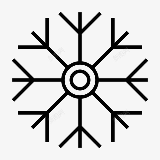 雪花冰天气图标svg_新图网 https://ixintu.com 冬天 冰 天气 雪花