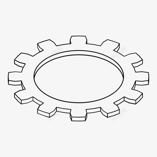 齿轮三维等轴测图标svg_新图网 https://ixintu.com 三维 等轴测 设置 齿轮