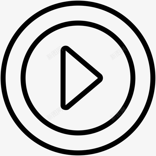 播放视频多媒体播放按钮图标svg_新图网 https://ixintu.com 多媒体 多媒体线路图标c 播放按钮 播放视频 视频播放器