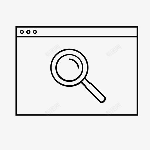 搜索互联网浏览器查找图标svg_新图网 https://ixintu.com 搜索互联网 搜索引擎 放大镜 查找 浏览器