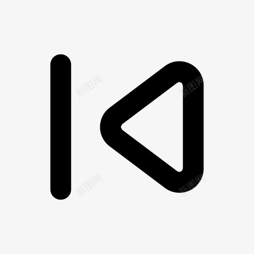 上一个歌曲用户界面元素轮廓粗体图标svg_新图网 https://ixintu.com 上一个 歌曲 用户界面元素轮廓粗体