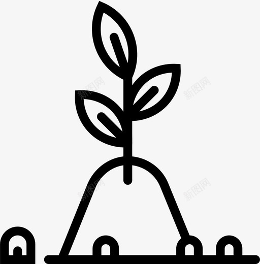 肥沃的土壤花朵花园图标svg_新图网 https://ixintu.com 植物 美丽的花园轮廓 肥沃的土壤 花园 花朵