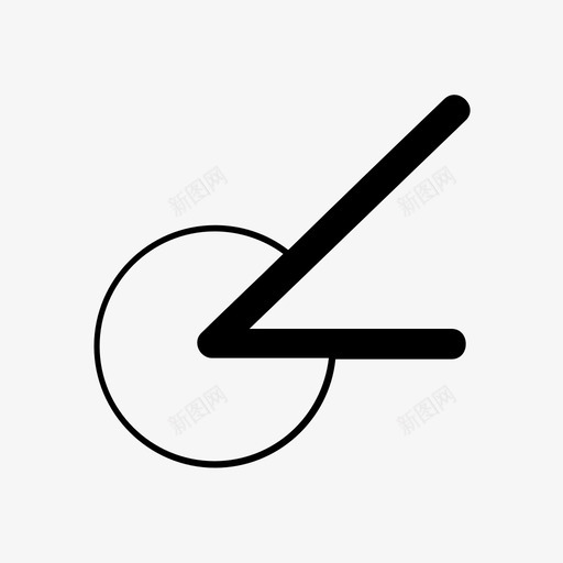 反射角角度几何图标svg_新图网 https://ixintu.com 几何 反射角 数学 数学几何符号 角度