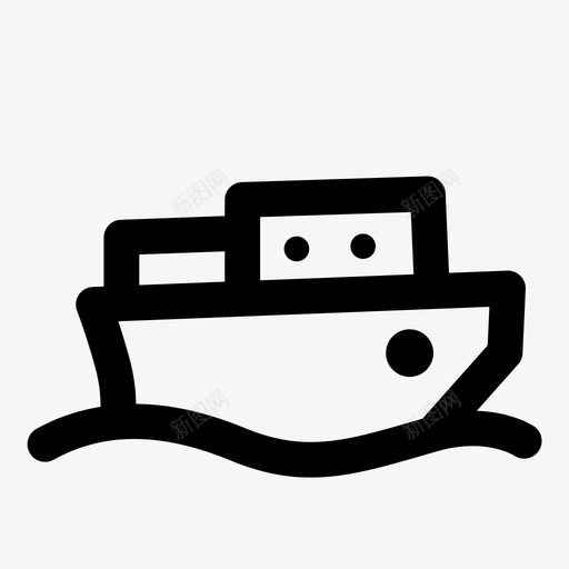 船邮轮海上图标svg_新图网 https://ixintu.com 旅行 水 海上 船 运输 邮轮