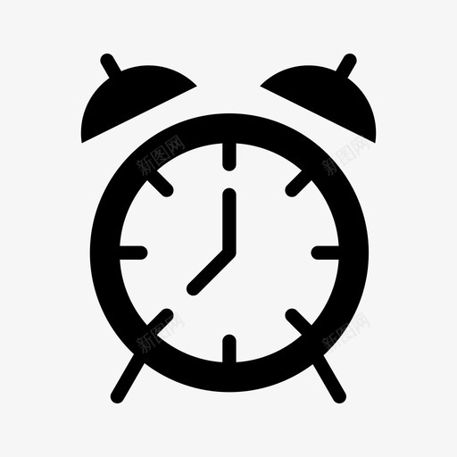 闹钟床头铃图标svg_新图网 https://ixintu.com 学校 定时器 床头 教育 科学固体 铃 闹钟