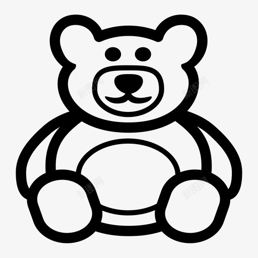泰迪熊孩子毛绒玩具图标svg_新图网 https://ixintu.com 假日 孩子 毛绒玩具 泰迪熊 玩具