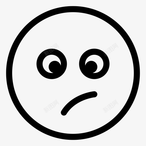 无聊呆滞表情图标svg_新图网 https://ixintu.com 呆滞 多蒂 情绪 无聊 脸 表情