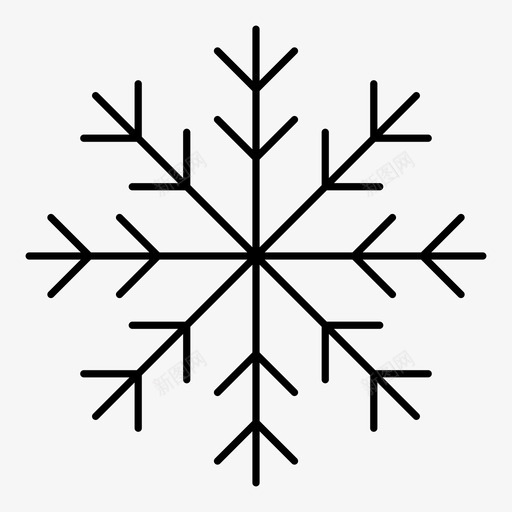 雪花冰冻冰图标svg_新图网 https://ixintu.com 冬天 冰 冰冻 雪花