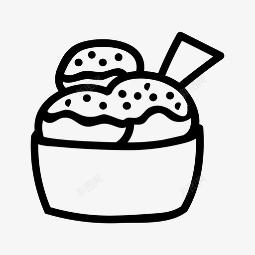 冰淇淋甜点冰淇淋球图标svg_新图网 https://ixintu.com 冰淇淋 冰淇淋球 勺子 圣代 甜点 甜食 食物