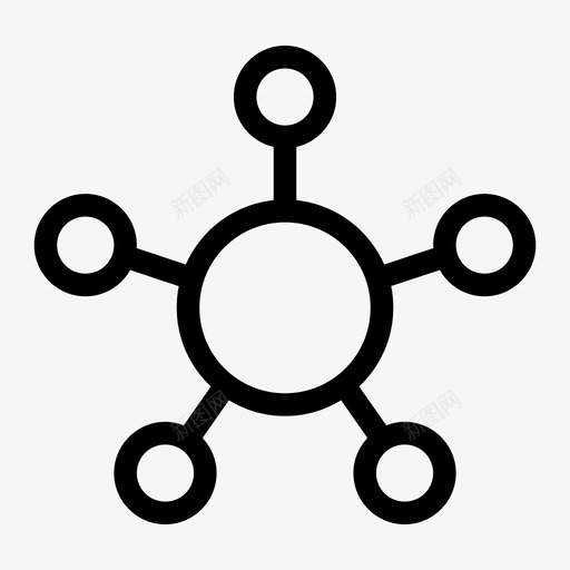 结构化原子中心点图标svg_新图网 https://ixintu.com 中心 商务洽谈会 枢纽 点 组织 结构化原子