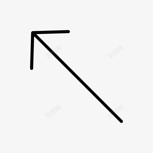 左上箭头标志箭头图标svg_新图网 https://ixintu.com 左上 方向 方向标志 箭头 箭头方向 箭头标志