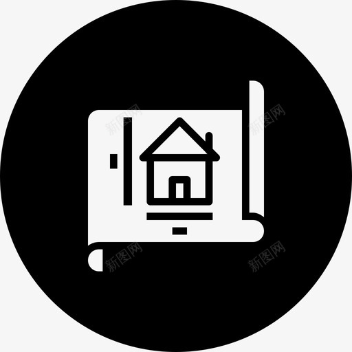 房产证合同房屋图标svg_新图网 https://ixintu.com 合同 房产证 房屋 施工轮差固 规划