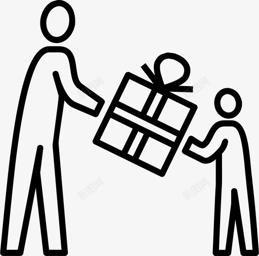 礼物生日男人图标svg_新图网 https://ixintu.com 人们 小孩 生日 男人 礼物