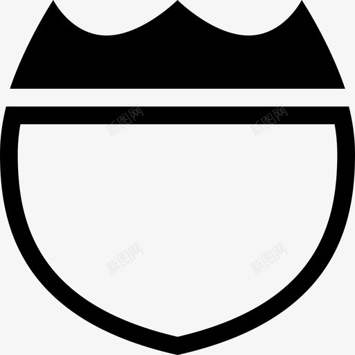 州际路标高速公路盾牌图标svg_新图网 https://ixintu.com ios工具栏图标字形 州际路标 盾牌 高速公路