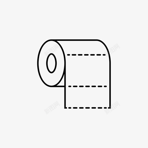 卫生纸清洁填充图标svg_新图网 https://ixintu.com 卫生 卫生纸 卷 填充 清洁 露营