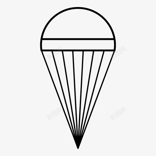 降落伞空气动力阻力图标svg_新图网 https://ixintu.com 下降 停止 强力布 空气动力 阻力 降落伞