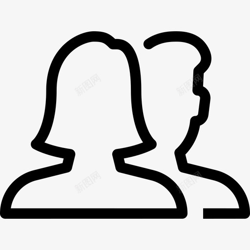 男性和女性人物用户图标svg_新图网 https://ixintu.com 人物 用户 用户行图标 男性和女性