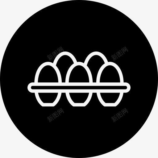 鸡蛋母鸡架子图标svg_新图网 https://ixintu.com 农耕圆差 托盘 架子 母鸡 鸡蛋