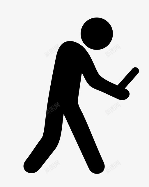 电话用户瘾君子人图标svg_新图网 https://ixintu.com 人 步行 用户角色 电话用户 瘾君子 街道