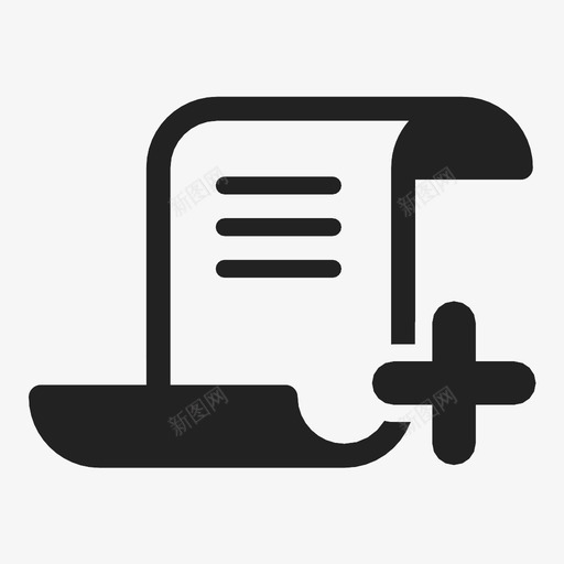 添加文档文章文件图标svg_新图网 https://ixintu.com 文件 文本 文章 添加文档