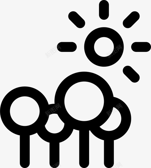 森林阳光自然户外图标svg_新图网 https://ixintu.com 户外 树木 森林阳光 自然 风景