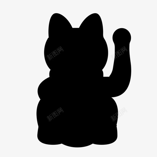 幸运猫中国财富图标svg_新图网 https://ixintu.com 中国 幸运猫 财富