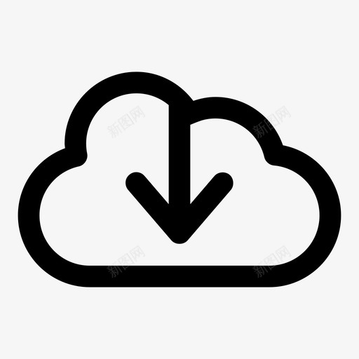 云处理保存图标svg_新图网 https://ixintu.com 一般重 云下载 传输 保存 处理