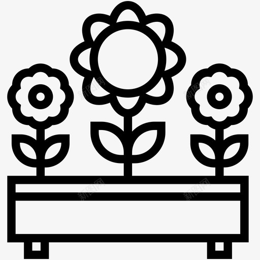 花卉美丽生态图标svg_新图网 https://ixintu.com 夏季和旅游图标收集 生态 美丽 花卉 花园 花盆