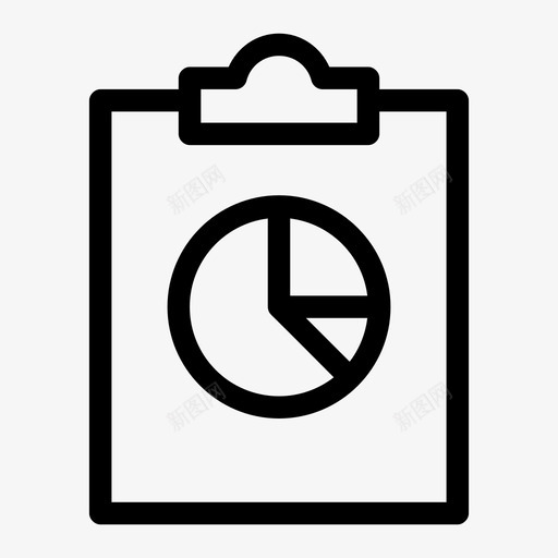 剪贴板饼图业务正图图标svg_新图网 https://ixintu.com 业务 剪贴板饼图 报表 正图 统计 趋势