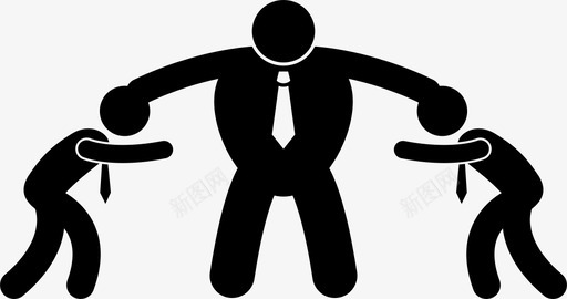大老板打架控制男人图标svg_新图网 https://ixintu.com vs 中间人 大老板打架 对 控制 有趣的商人 男人