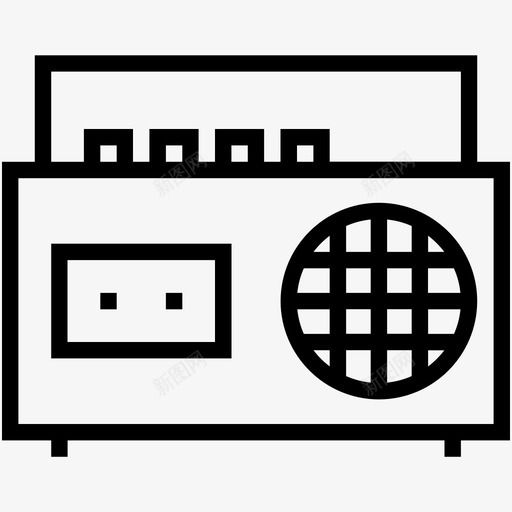音箱盒式录音机录音机图标svg_新图网 https://ixintu.com 多媒体线路图标c 录音机 盒式录音机 立体声收音机 音箱