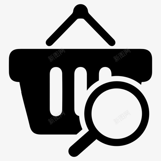 购物篮查找电子商务查找购物篮图标svg_新图网 https://ixintu.com 在线购买 在线购物车 市场 搜索 查找购物篮 电子商务 购物和电子商务 购物篮查找