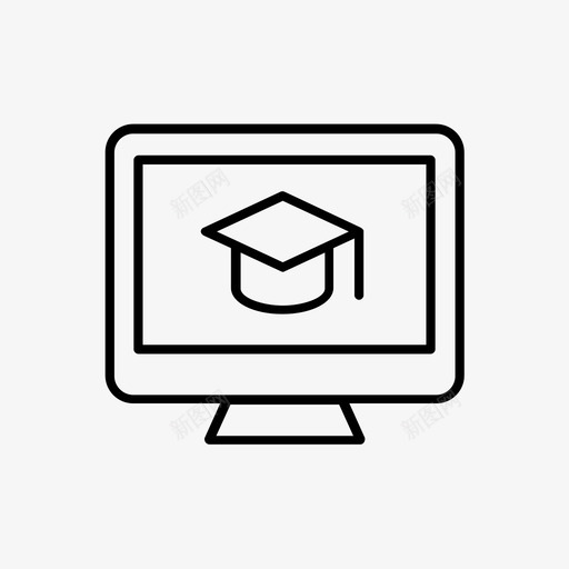电子教学计算机教育图标svg_新图网 https://ixintu.com 学生 教育 电子教学 计算机