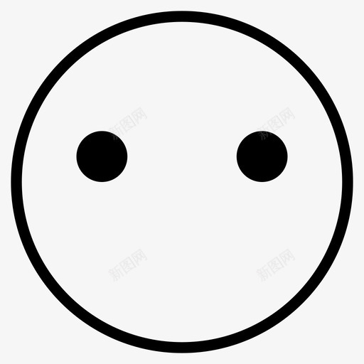 无语表情情绪图标svg_新图网 https://ixintu.com 情绪 无表情 无语 表情 贴纸情绪