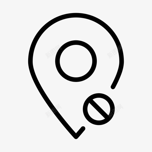 停止位置块地图销图标svg_新图网 https://ixintu.com 停止位置 地图销 块 禁止 限制