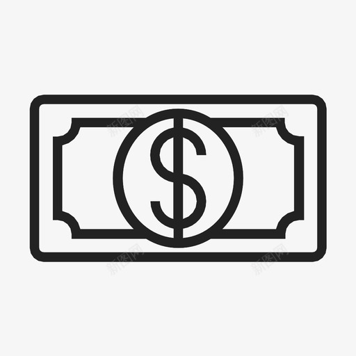 美元钞票预算资金图标svg_新图网 https://ixintu.com 投资 支出 美元钞票 资金 预算