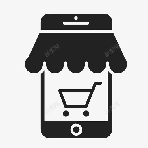 移动商店应用程序在线图标svg_新图网 https://ixintu.com 在线 应用程序 移动商店 销售