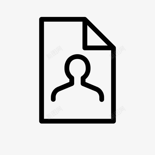 vcf文档数据文件图标svg_新图网 https://ixintu.com vcf文档 webshopwebapp图标 个人 数据 文件 用户