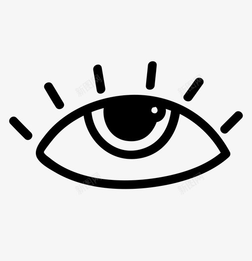 睁开眼睛看找图标svg_新图网 https://ixintu.com 找 看 睁开眼睛