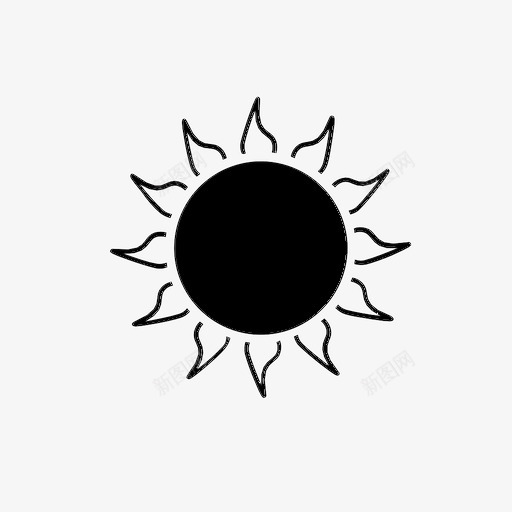 太阳能源热量图标svg_新图网 https://ixintu.com 夏天 太阳 形状 热量 能源