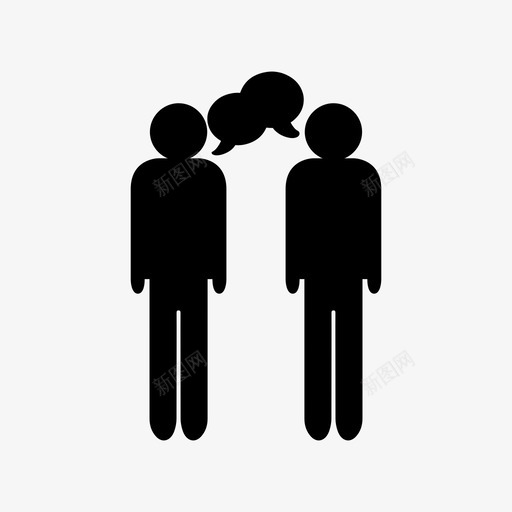 对话朋友人图标svg_新图网 https://ixintu.com 交谈 人 对话 朋友 谈话