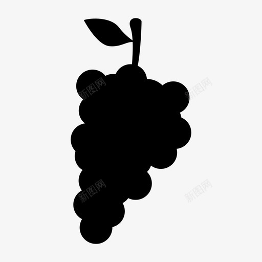 葡萄一串葡萄食物图标svg_新图网 https://ixintu.com 一串葡萄 水果 葡萄 葡萄酒 食物