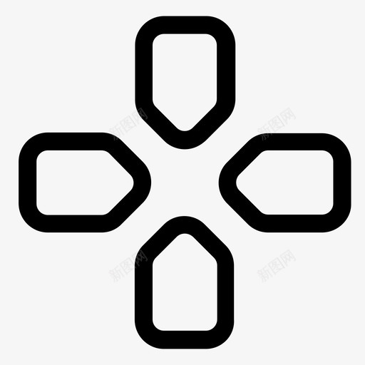 定向板控制器dpad图标svg_新图网 https://ixintu.com dpad gamepad 定向板 控制器 游戏板