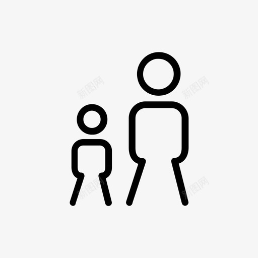 单身女性家庭孩子家庭伴侣图标svg_新图网 https://ixintu.com 单身女性家庭 孩子 家庭伴侣