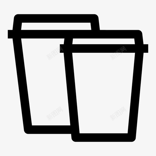 纸杯咖啡杯子图标svg_新图网 https://ixintu.com 冰沙 咖啡 杯子 纸杯 饮料