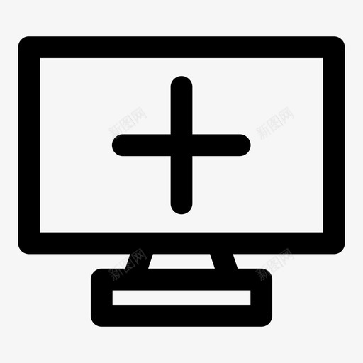监视器添加计算机屏幕显示器图标svg_新图网 https://ixintu.com lcd监视器 显示器 显示计算机 监视器添加 粗体 计算机屏幕