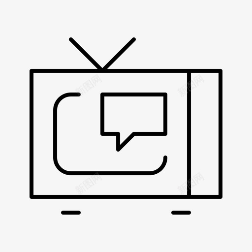 电视广告代理商业图标svg_新图网 https://ixintu.com 代理 商业 电视广告 营销 销售